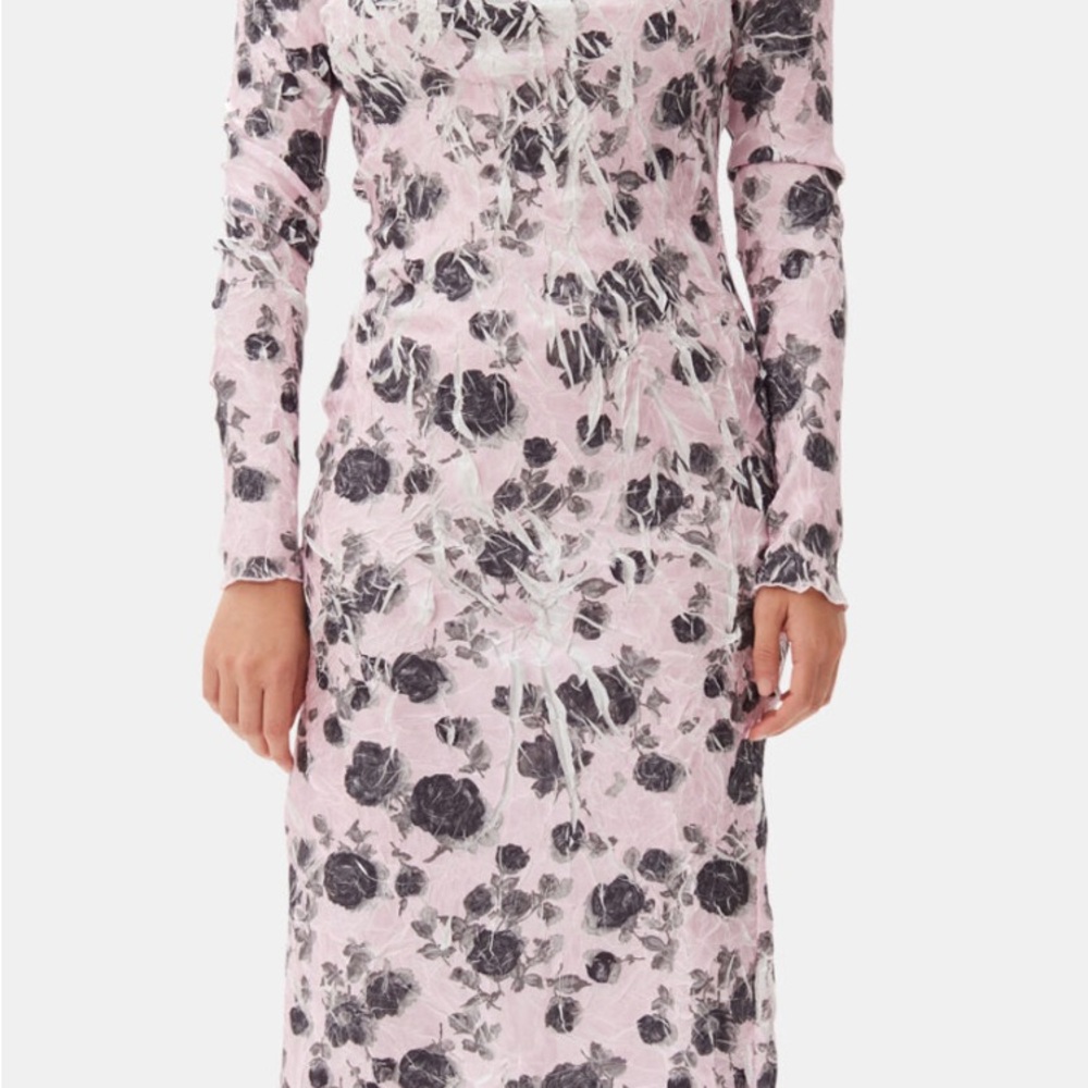 Ganni Floral Long Sleeve Dress